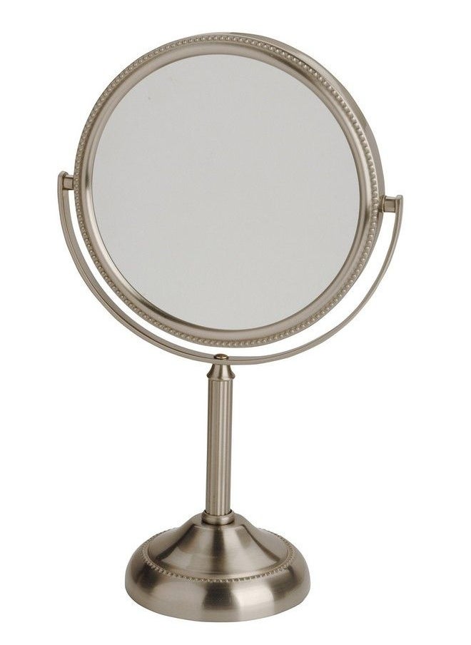 Twosided Tabletop Makeup Mirror Makeup Mirror With 10X Magnification & Swivel Design Portable 6Inch Diameter Mirror In Nickel Finish Model Jp910Nb - pzsku/ZEED3ACFC8C7BA5FA4BFFZ/45/_/1693548018/c26ba3f7-2f9c-491f-b8a6-c85b029638df