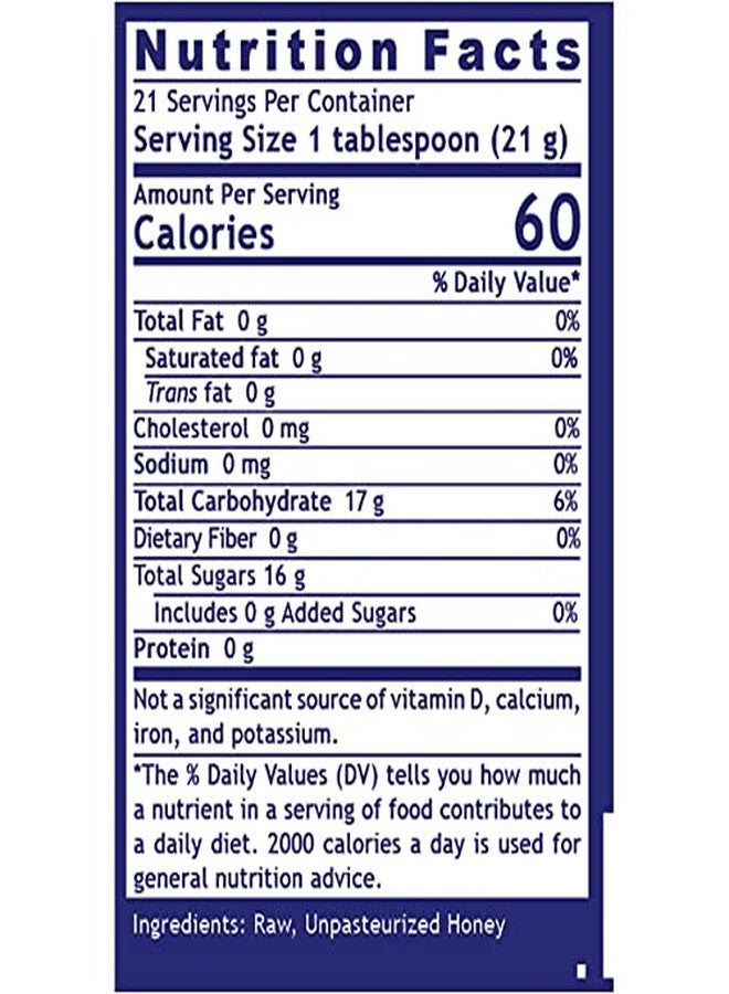 Quantum Nutrition Labs Canadian Honey - Raw Honey, Pure Honey, Raw Unpasteurized Honey, Unfiltered, 100% Pure, Sugar-Free, Unprocessed Wildflower Honey - 1 lb Jar - Image 3