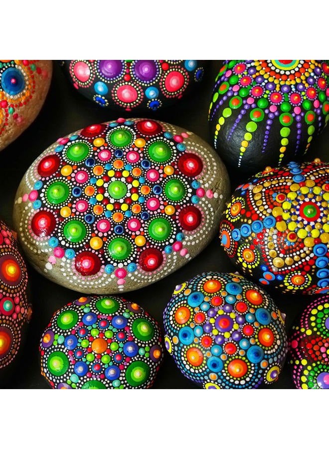 Outus 8 Pieces Mandala Dotting Stencils Reusable Mandala Stencil Template Set 8/12/16 Segment Mandala Painting Drawing Stencils for Wood, Fabric, Glass, Metal, Walls DIY Painting Art Projects - Image 4