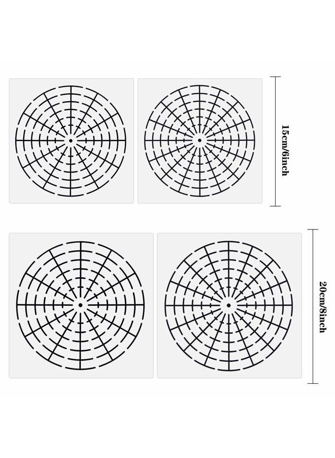 Outus 8 Pieces Mandala Dotting Stencils Reusable Mandala Stencil Template Set 8/12/16 Segment Mandala Painting Drawing Stencils for Wood, Fabric, Glass, Metal, Walls DIY Painting Art Projects - Image 2