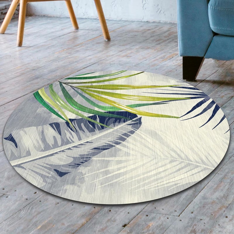 UMAI Polyester Rubber Bathroom Mat (38cm) Round Bath Mat | Anti Skid Mat for Bathroom Floor | Bathroom Accessories | Bathroom Mats Water Soak | Non Slip Mat for Bathroom | Floor Mat (Multicolour) - Image 1