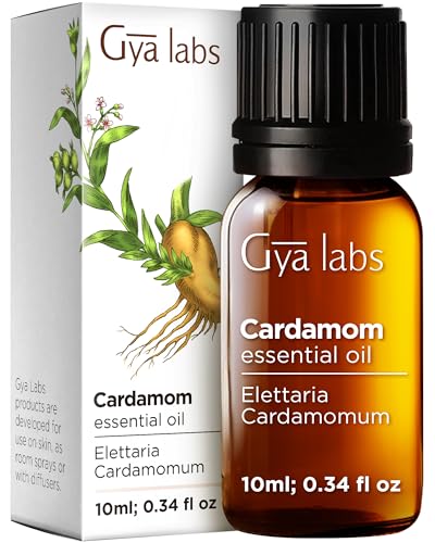 Gya Labs Cardamom Essential Oil - 0.34 Fl Oz - for Hair, Skin, Diffuser, Aromatherapy & DIY Candle Making Scent - Image 1