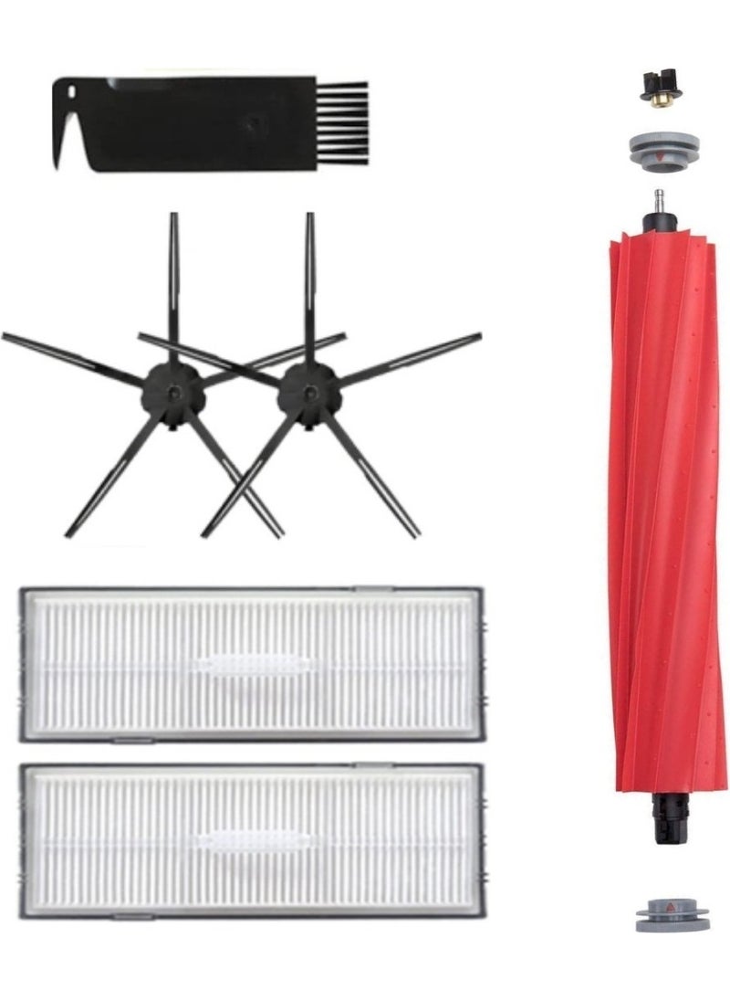 robotyedek Roborock S7 Maxv, S7 Maxv Ultra Compatible Spare Mop-Free Brush Hepa Filter Set - 6 Pieces 