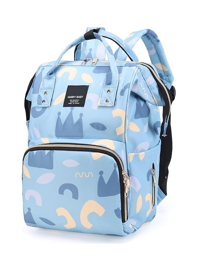 Yoawllty - Diaper Bag Backpack Baby Essentials Travel Tote,Multifunction Waterproof Baby Bag Diaper Changing Backpacks(Crown Blue) - Image 1