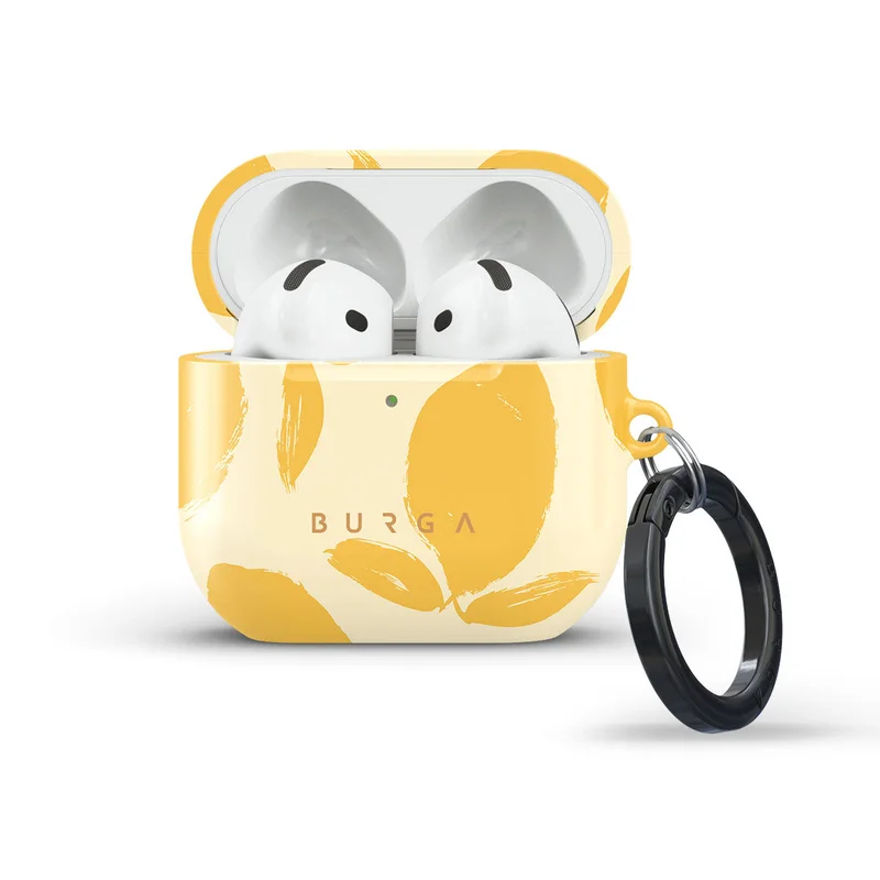 BURGA Burga AirPods 4 Lemon Tart Protective Elegant Case For Apple AirPods, Cover Charging LED Visible, Scratch-Resistant, Shockproof Case