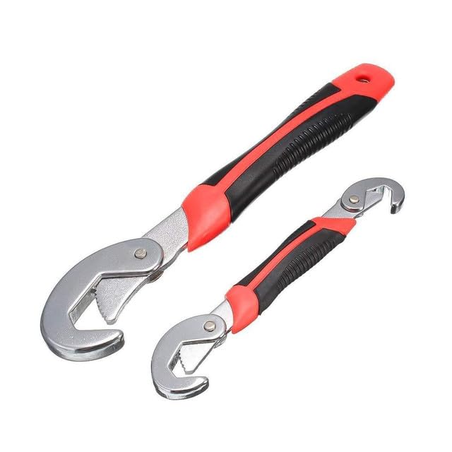 Stainless Steel Socket Adjustable Multi Function Wrench Spanner Set Tools Spanner 9Mm to 32 Mm Workshand Tools Plumbing Tools Snap N Grip Wrench Set Wrench Spanner Set of 2  - Image 1