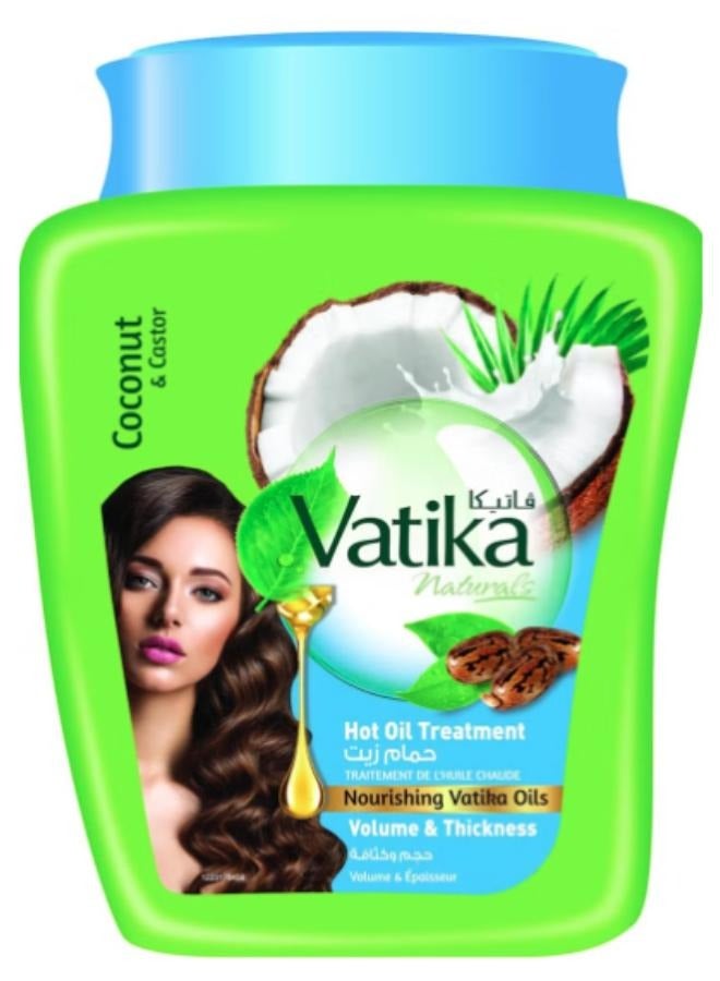 VATIKA Hot Oil Treatment Coconut & Castor, For Volume & Thickness 500g