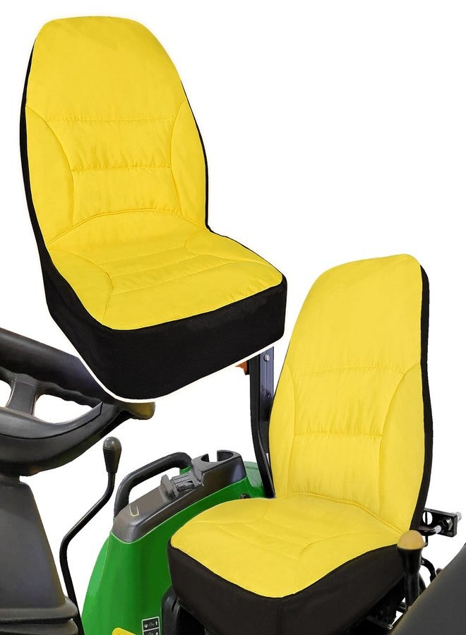 Sunluway غطاء مقعد مقاوم للماء LP95233 مبطن بقماش أكسفورد 300D لجرارات جون دير المدمجة متعددة الاستخدامات. غطاء مقعد بظهر يصل ارتفاعه إلى 18 بوصة. متوافق مع سلسلة 3E، وسلسلة 3R، وسلسلة 4M، وجرارات 1023E. - Image 1