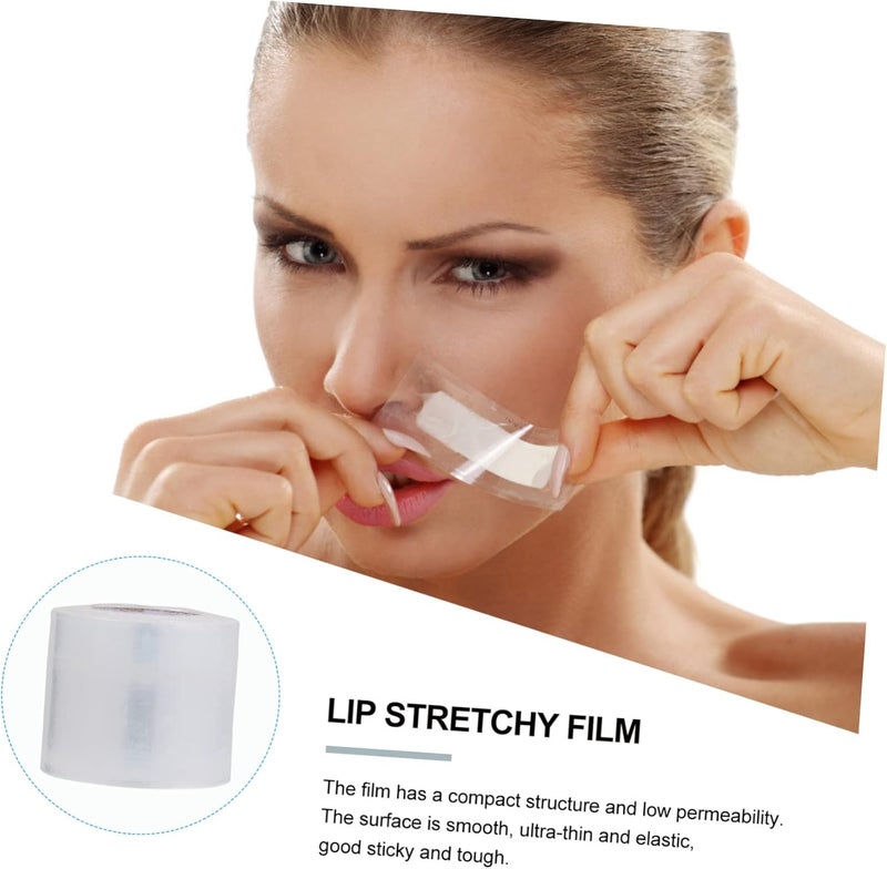 3rolls Disposable Lip Preservation Film Ultra-Thin Stretchy Makeup Wrap for Eyebrow Protection Lightweight Portable Essential for Makeup Artists - Image 3