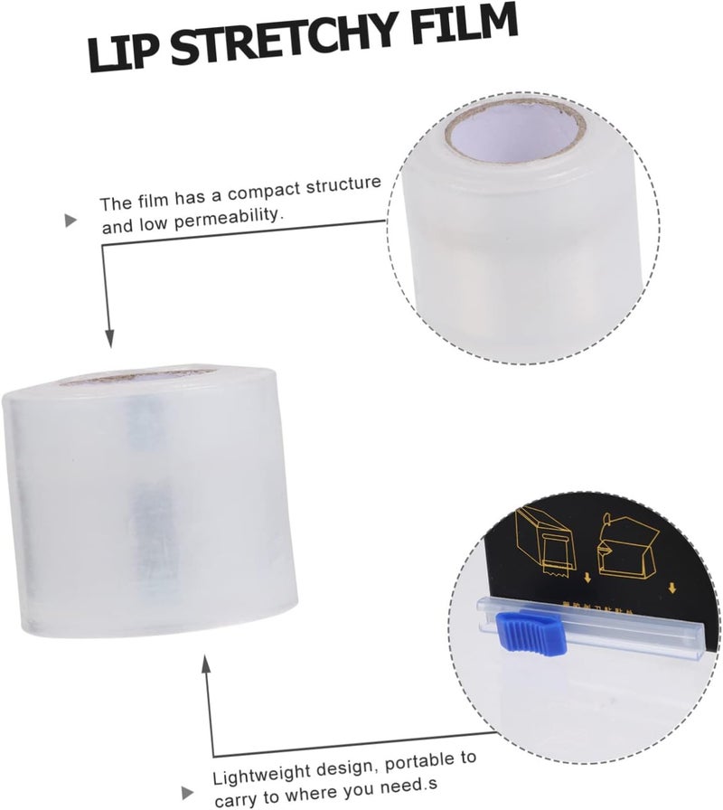 3rolls Disposable Lip Preservation Film Ultra-Thin Stretchy Makeup Wrap for Eyebrow Protection Lightweight Portable Essential for Makeup Artists - Image 4