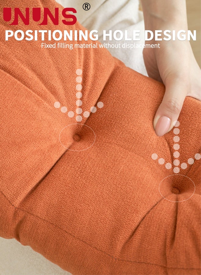 UNUNS Lumbar Support Pillow for Chair,Back Support Pillow for Lower Back Pain Relief,Ergonomic Streamline Car Seat, Office Chair, Recliner and Bed,Orange - Image 4