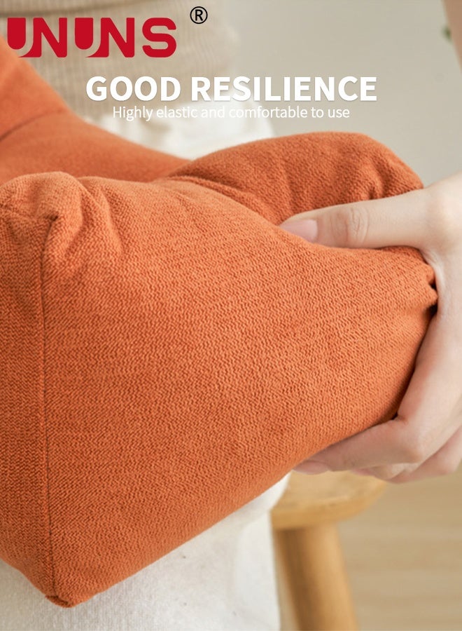 UNUNS Lumbar Support Pillow for Chair,Back Support Pillow for Lower Back Pain Relief,Ergonomic Streamline Car Seat, Office Chair, Recliner and Bed,Orange - Image 5