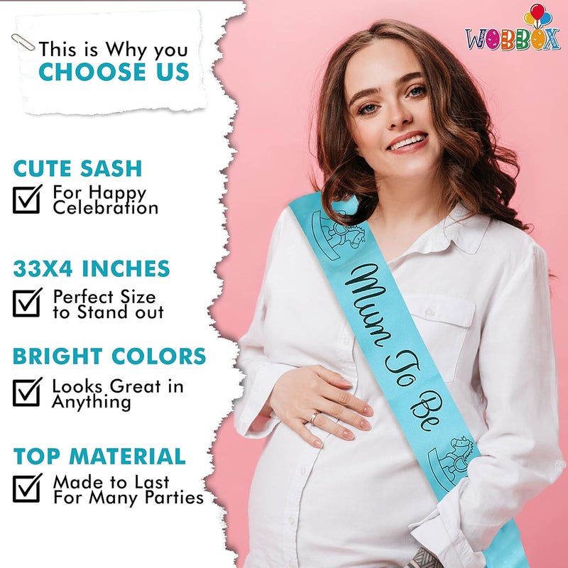 Wobbox Marathi Baby Shower Decoration Items| Baby Shower Ceremony Photo Booth Props for Photoshoot, Baby Shower Banner& Mom to Be Sash with Milestone Card, Godh Bharai Ceremony Decoration Kit-(FP244) - Image 4