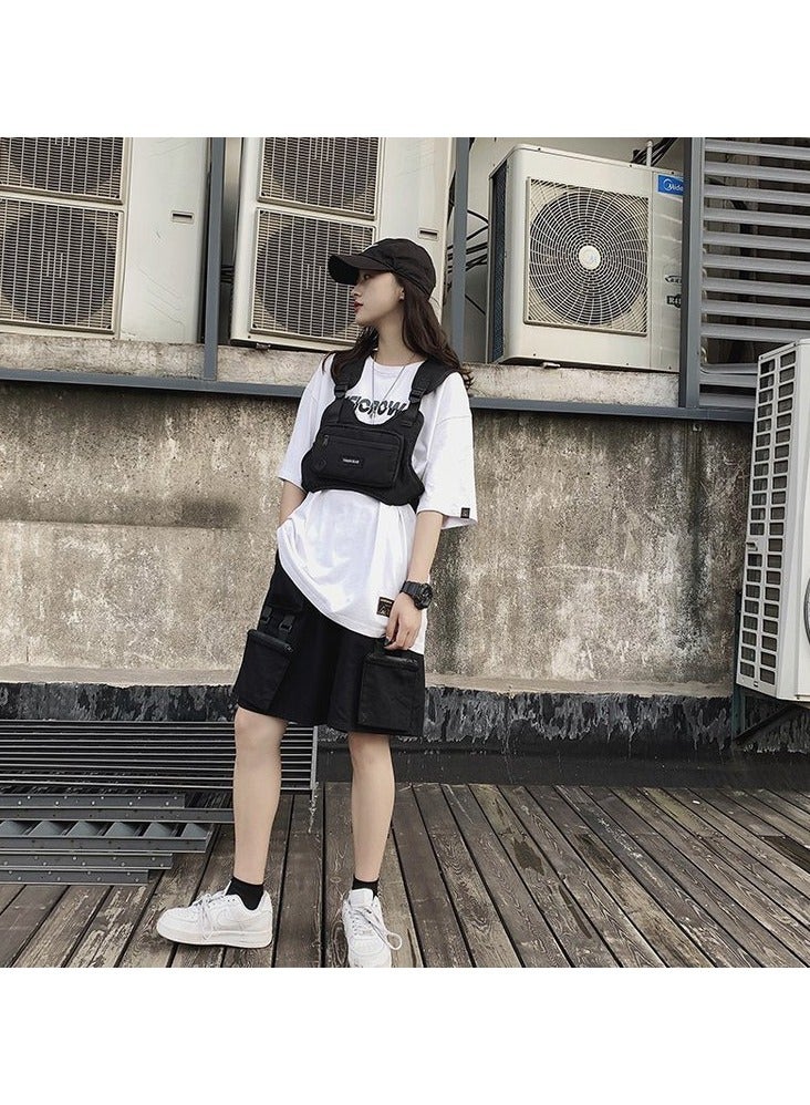 HIHILOOK Tactical Inspired Sports Chest Bag For Men and Women, Water Resistant Lightweight Running Vest Bag With Built-In Phone Charging Hole & Extra Storage For Workouts, Cycling & Hiking - Image 5