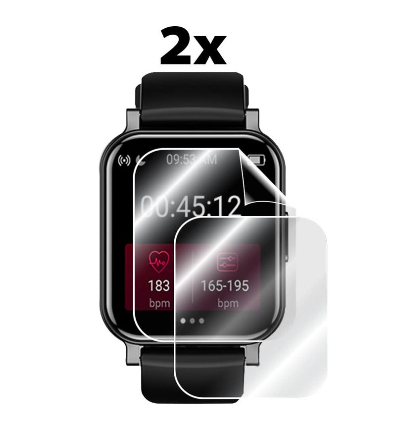 IPG for Eurans (Screen Size 1.4 Inches) Touchscreen Smartwatch Screen Protector (2 Units) Invisible Ultra HD Clear Film Anti Scratch Guard-Smooth/Self-Healing/Bubble -Free - Image 2