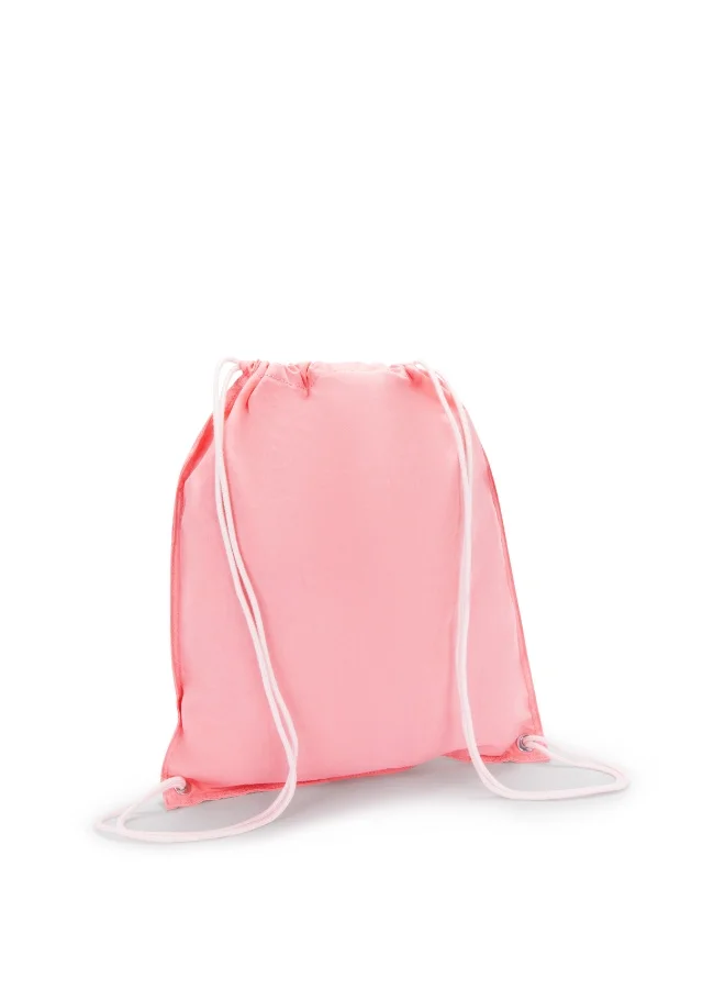 Kipling SuperTaboo Kids Medium School/Gym/Swim/Drawstring Bag, Water Repellent, 15L, 0.24kg - Coral Sea (Pink)