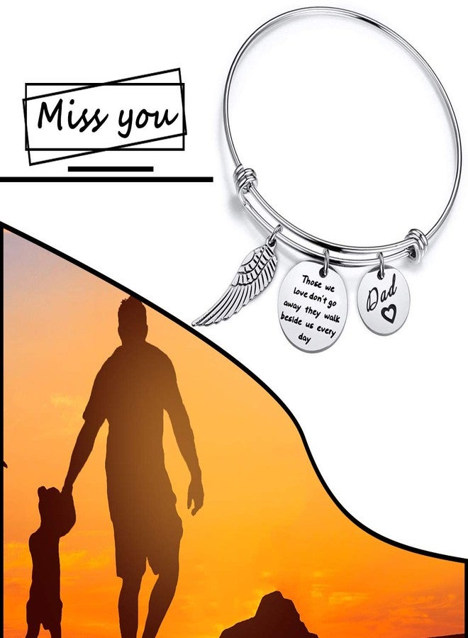 Zuo Bao Memorial Bracelet In Memory Of Dad Mom Sympathy Gift Those We Love Don't Go Away They Walk Beside Us Every Day Loss Jewelry for Her (In Memory Of Dad) - Image 5
