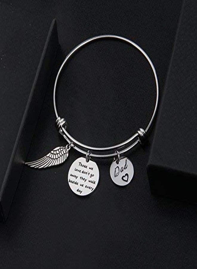 Zuo Bao Memorial Bracelet In Memory Of Dad Mom Sympathy Gift Those We Love Don't Go Away They Walk Beside Us Every Day Loss Jewelry for Her (In Memory Of Dad) - Image 2