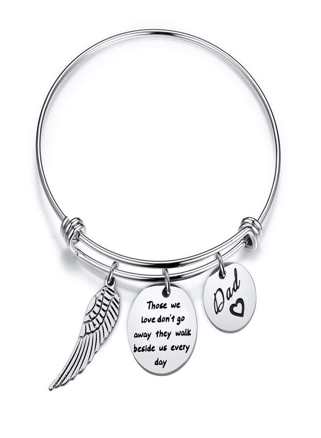 Zuo Bao Memorial Bracelet In Memory Of Dad Mom Sympathy Gift Those We Love Don't Go Away They Walk Beside Us Every Day Loss Jewelry for Her (In Memory Of Dad) - Image 1