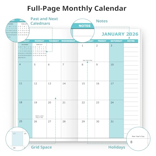 ZOTIA Pocket Calendar 2026-2027 for Purse, Two Year Monthly Planner Pocket Size 6.5" x 3.5", Jan 2026 - Dec 2027 Monthly Planner Small Calendar for School, Work and Home - Butterfly Peony - Image 2