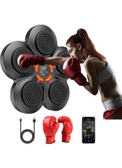 LENND Music Boxing Machine with Boxing Gloves, Wall Mounted Smart Bluetooth Music Boxing Trainer, Boxing Training Boxing Equipment, Home Workout Boxing Target Machine  - Image 1
