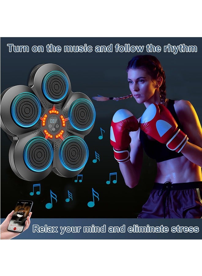 LENND Music Boxing Machine with Boxing Gloves, Wall Mounted Smart Bluetooth Music Boxing Trainer, Boxing Training Boxing Equipment, Home Workout Boxing Target Machine - Image 3