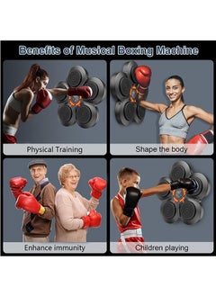LENND Music Boxing Machine with Boxing Gloves, Wall Mounted Smart Bluetooth Music Boxing Trainer, Boxing Training Boxing Equipment, Home Workout Boxing Target Machine  - Image 2