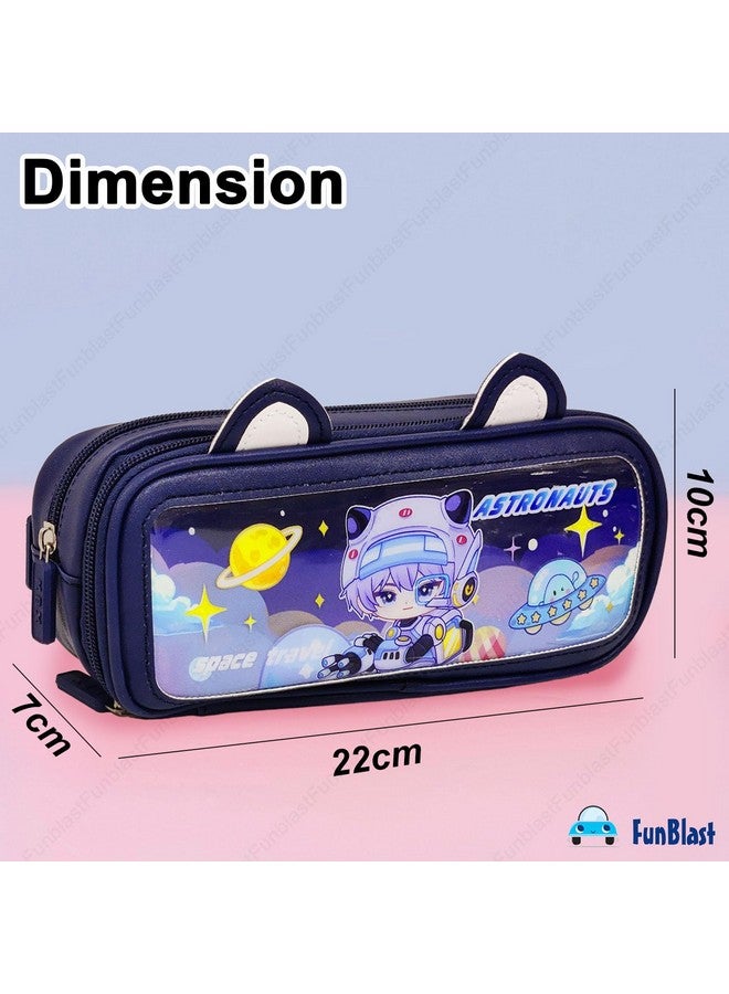 فنبلاست حقائب فن بلاست الفضائية للأولاد - حقيبة متعددة الأغراض بسحاب للأطفال في المدارس، وصندوق منظم للأدوات المكتبية، وحافظة أقلام أنيقة لطلاب المدارس والجامعات - Image 2