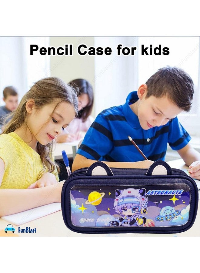 فنبلاست حقائب فن بلاست الفضائية للأولاد - حقيبة متعددة الأغراض بسحاب للأطفال في المدارس، وصندوق منظم للأدوات المكتبية، وحافظة أقلام أنيقة لطلاب المدارس والجامعات - Image 5