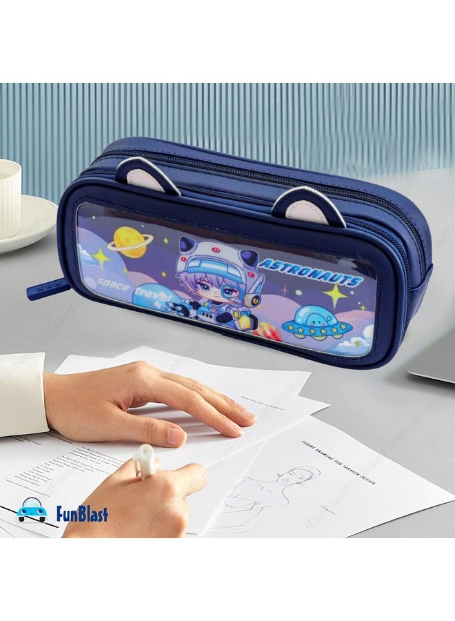 فنبلاست حقائب فن بلاست الفضائية للأولاد - حقيبة متعددة الأغراض بسحاب للأطفال في المدارس، وصندوق منظم للأدوات المكتبية، وحافظة أقلام أنيقة لطلاب المدارس والجامعات - Image 4