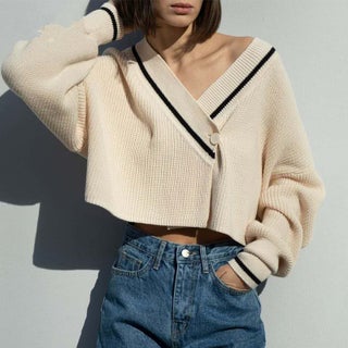 2022 Cross-border Europe and the United States Amazon New Loose V-neck Volkswagen Slim Autumn and Winter One Button Long Sleeve Womens Sweater White - pzsku/ZEED45FACB835BF33F51DZ/45/1746212462/775ece0e-2b6d-4b8c-83a3-0af938c0be9f