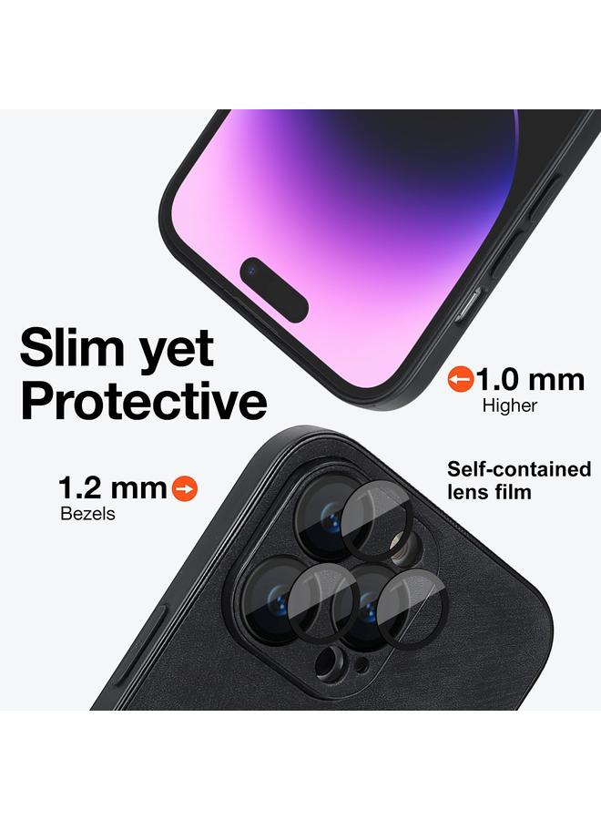 S-TOP Case For iPhone 14 Plus Skin Feel Leather MagSafe Magnetic Phone Case - Image 4