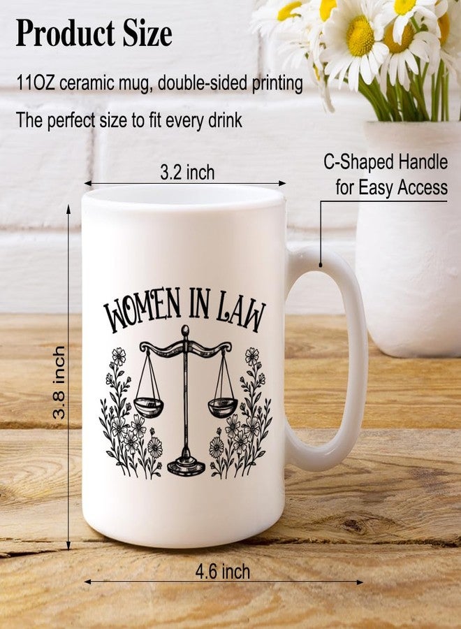 XQLZY Women In Law Mug, Funny Lawyers Coffee Cup, Birthday Gifts for Attorney Future Lawyer Assistant, Graduation Gifts for Law Sshool Student, New Job Present for Colleagues Friends Sister - Image 2