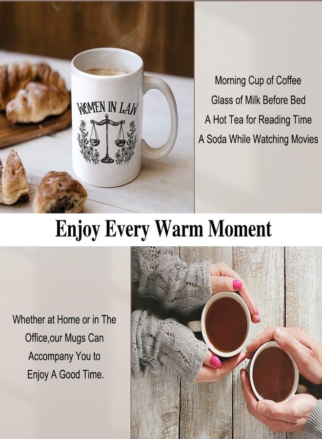 XQLZY Women In Law Mug, Funny Lawyers Coffee Cup, Birthday Gifts for Attorney Future Lawyer Assistant, Graduation Gifts for Law Sshool Student, New Job Present for Colleagues Friends Sister - Image 4