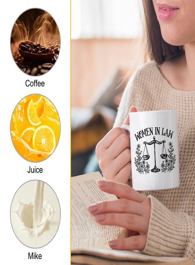 XQLZY Women In Law Mug, Funny Lawyers Coffee Cup, Birthday Gifts for Attorney Future Lawyer Assistant, Graduation Gifts for Law Sshool Student, New Job Present for Colleagues Friends Sister - Image 3