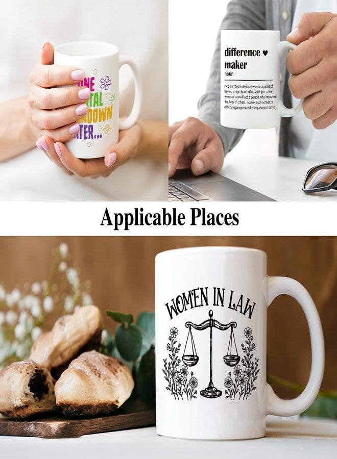 XQLZY Women In Law Mug, Funny Lawyers Coffee Cup, Birthday Gifts for Attorney Future Lawyer Assistant, Graduation Gifts for Law Sshool Student, New Job Present for Colleagues Friends Sister - Image 5