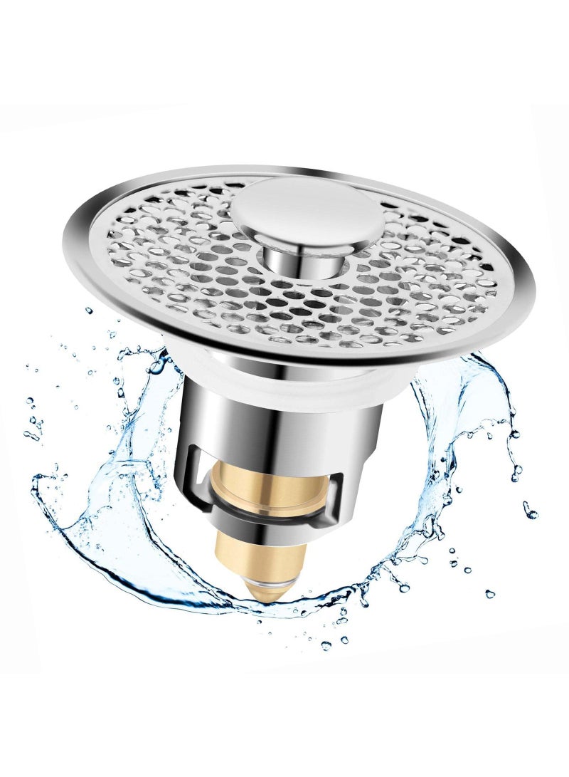 Sweet seven سدادة حوض عالمية قابلة للنفخ - فلتر تصريف مضاد للانسداد مع جامع شعر للحمام والمطبخ، تناسب فتحات تصريف بقطر 0.98-1.38 بوصة - Image 1