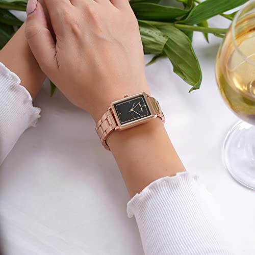 Joker & Witch Quad Grey Dial Rose Gold Stainless Steel Analogue Watch for Women - Image 2
