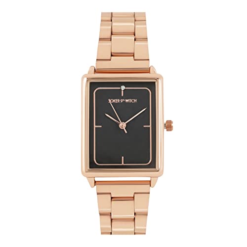 Joker & Witch Quad Grey Dial Rose Gold Stainless Steel Analogue Watch for Women - Image 1