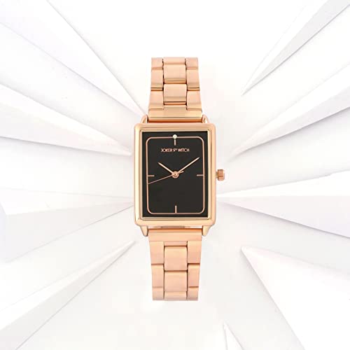 Joker & Witch Quad Grey Dial Rose Gold Stainless Steel Analogue Watch for Women - Image 3