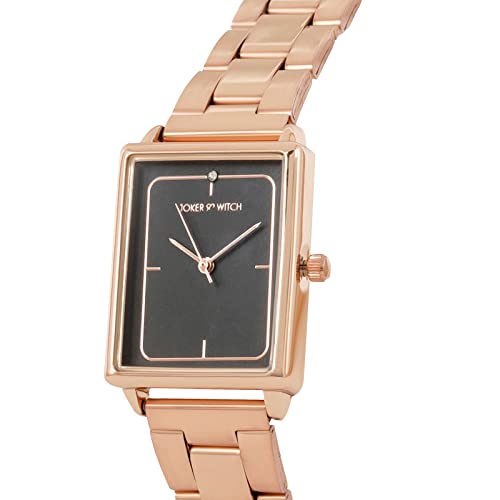 Joker & Witch Quad Grey Dial Rose Gold Stainless Steel Analogue Watch for Women - Image 4