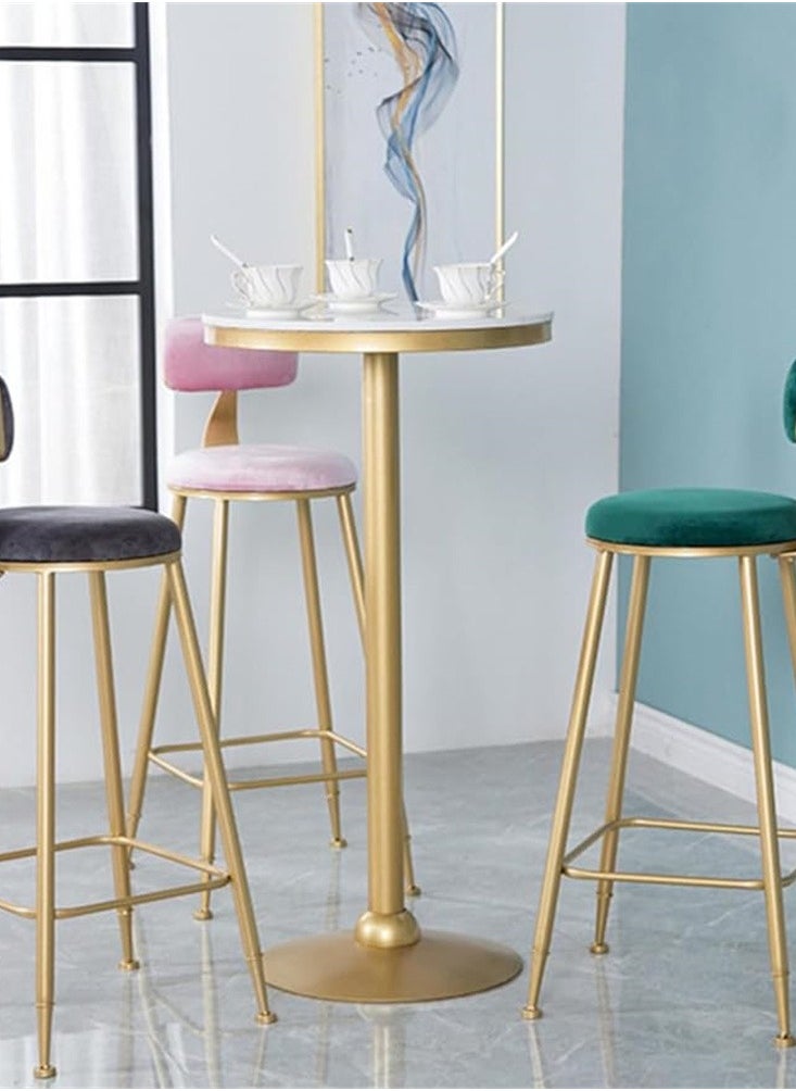 Generic Bar Stool, Bar Chair,1 Pcs High Bar Chair with Metal Frame Chair Footrest High Stool with Backs, Metal Legs Heavy Duty Barstools with High Upholstered  - Image 3