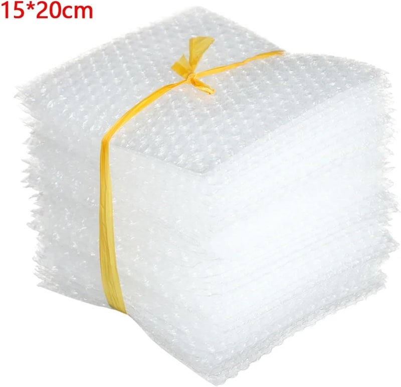 300-600Pcs Plastic Color Protective Wrap Envelope Bubble Foam Packing Bags PE Clear Shockproof Bag Double Film Cushioning(Purple,600pcs,15x20cm) - Image 2