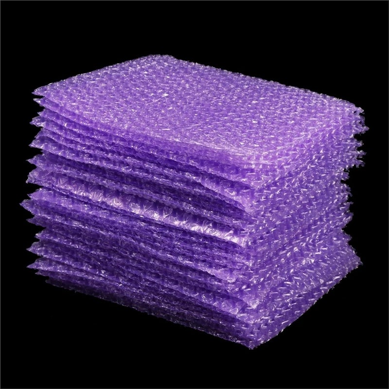 300-600Pcs Plastic Color Protective Wrap Envelope Bubble Foam Packing Bags PE Clear Shockproof Bag Double Film Cushioning(Purple,600pcs,15x20cm) - Image 3