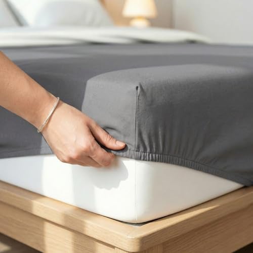 Utopia Bedding Bed Cover King Size Cotton 100% Waterproof Mattress Protector King Bed 72x78 inches | Breathable Washable Elastic Fitted Mattresses Cover for Super King Size - Grey - Image 5