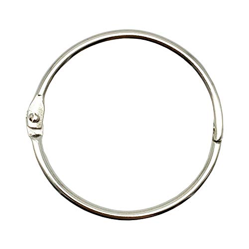 KTOJOY 2 Inch (15 Pack) Loose Leaf Binder Book Rings, with Metal Nickel Plated for Key,and Index Cards, for School, Home, or Office, Silver - Image 1