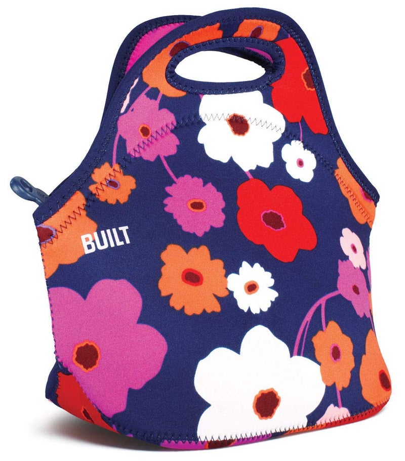 Built Gourmet Getaway Neoprene Lunch Bag - Insulated, Reusable, & Machine-Washable Lunch Tote for Hot and Cold Food Storage, Lightweight & Reusable - One Size (Lush Flower) - Image 2