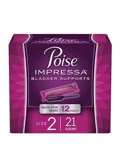 Poise Impressa Incontinence Bladder Supports For Bladder Control, Size 2 - 21 Count  - Image 1
