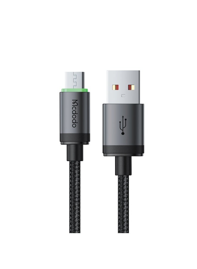 Mcdodo Fast Charging Micro USB Cable 1m – USB-A to Micro USB Data Cable with LED Charging Light for Android Phones, Power Banks, Tablets and Micro USB Devices – Black - Image 1