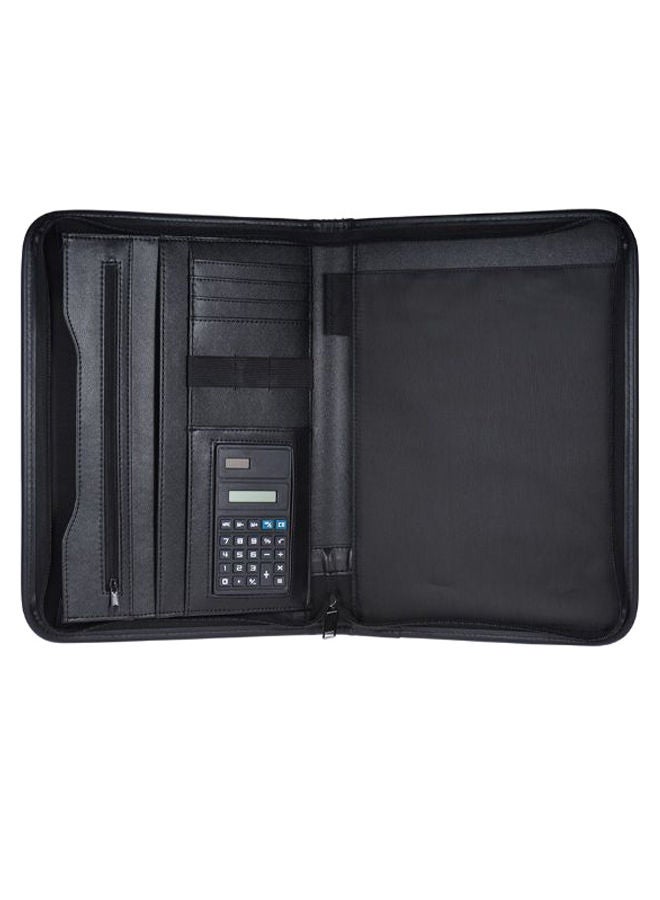NIBEMINENT Multi-Functional A4 Professional Business Portfolio Organizer Black 